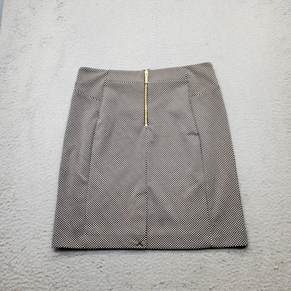 Michael Kors Straight & Pencil Skirt Womens L Multi Geometric Stretch Back Zip